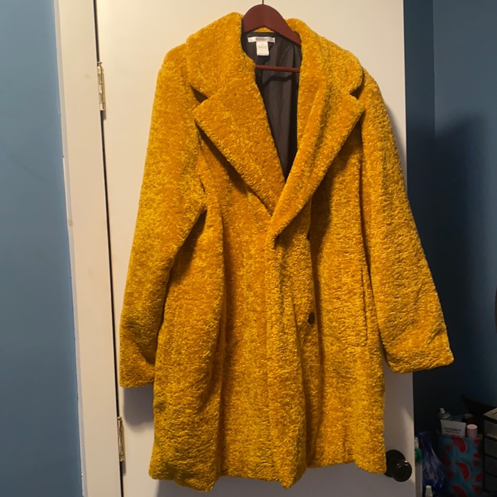 Glamorous crushed valor style mustard coat